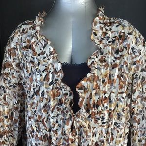 Woman XL Notation see-through top with tie